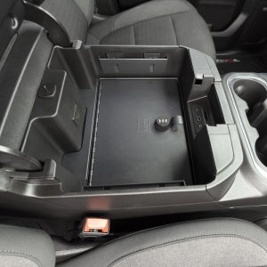 Chevrolet Silverado 3500HD Console Safe - Tuffy Products - W/ Combo Lock, Flow-Thru Console - Black - `20-`24
